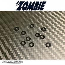 Zombie Alloy 3x6mm Lazer Engraved Ruler 1.00mm Black (10pcs)