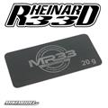 MR33 20g Steel Battery Weight 0.6mm Short Black
