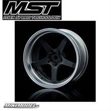 4 cerchi a 5 razze NERI ARGENTO offset modificabile
