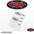 Adesivi LOGHI FORD bianchi e neri scala 1:10