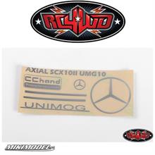 Loghi UNIMOG adesivi per carrozz. Axial Unimog 1:10