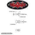 Giunti uniball lungh.12mm M3 sfera flangiata 3mm (20pz)