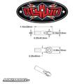 Giunti uniball lungh.28mm M3 sfera flangiata 3mm (20pz)