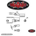 Giunti uniball CURVI da 24mm M3 sfera flangiata 3mm (20pz)