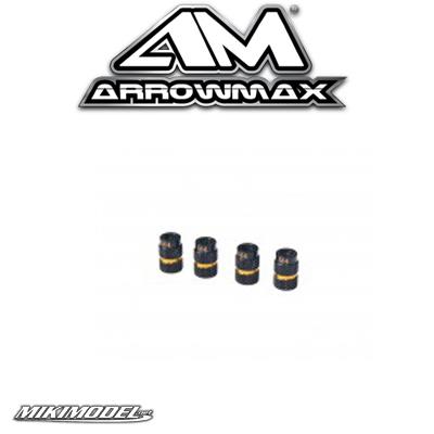 4MM Alu Nut For 1/10 Set-Up System Black Golden (4)