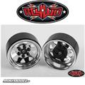 6 Lug Wagon 1.9 Steel Stamped Beadlock Wheels (Chrome)