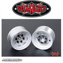 Stamped Steel 1.55 Stock White Beadlock Wheels