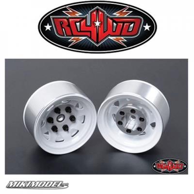 Stamped Steel 1.55 Stock White Beadlock Wheels