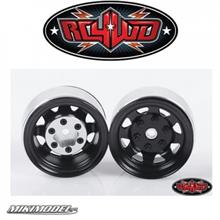 Stamped Steel 1.55 Stock Black Beadlock Wheels