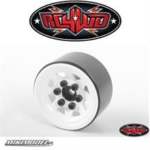 Stamped Steel 1.0'' Stock Beadlock Wheels (White)