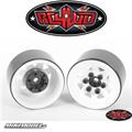 Stamped Steel 1.0'' Stock Beadlock Wheels (White)