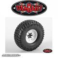 6 Lug Wagon 1.9 Steel Stamped Beadlock Wheels (White)