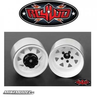 5 Lug Deep Dish Wagon 1.9 Steel Stamped Beadlock Wheels (White)