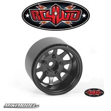 Deep Dish Wagon 1.55 Stamped Steel Beadlock Wheels (Black)