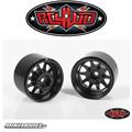 Deep Dish Wagon 1.55 Stamped Steel Beadlock Wheels (Black)