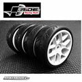 Ride 1/10 Slick Tires Precut 24mm Pre-glued with 10 Spoke Wheel