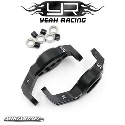 Aluminum Bearing Supported C Hubs 2 pcs Fits TRX-4 TRX-6 Black