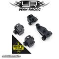 Aluminum Front & Rear Suspension Link Mount Set Black Fits TRX-4