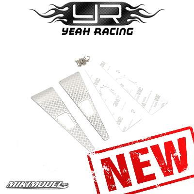 Yeah Racing Piastra in acciaio Mandorlato con presa d´aria