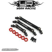 HD Steel Front & Rear Center Shaft Set Black For Traxxas TRX-6