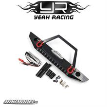 Alloy Front Bumper w/LED Light For TRX-4 Redcat Gen8 Axial SCX10