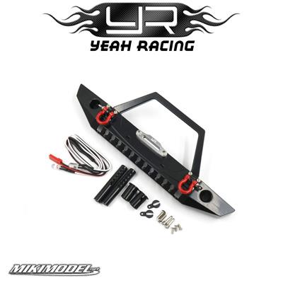 Alloy Front Bumper w/LED Light For TRX-4 Redcat Gen8 Axial SCX10