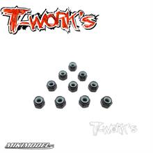 Aluminium Lock Nuts 3mm ( Black ) 10pcs