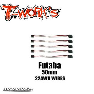 Futaba Extension with 22 AWG heavy wires 50mm 5pcs.