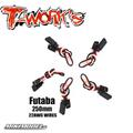 Futaba Extension with 22 AWG heavy wires 250mm 5pcs.