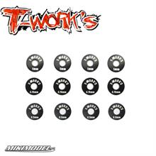 Aluminum Wheel Shim Set ( Black ) 0.5, 0.75, 1mm each 4 pcs.