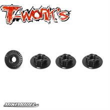 7075-T6 Light Weight large-contact Low Profile Serrated Wheel Nu