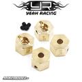 Brass Hex Adaptor 9mm Offset 7.8geach For 12mm Hex Wheels 4pcs
