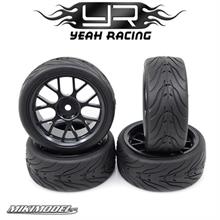 Spec T CS Wheel Offset 3 Black w/Tire 4pcs For 1/10 Touring
