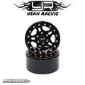 1.9 Aluminum CNC 5 Spoke Beadlock Wheel /Wheel Hub 2pcs Black