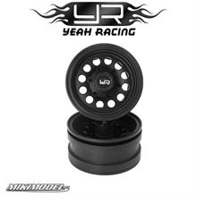 1.55 Aluminum CNC 12 Spoke Beadlock Wheel 2pcs Black Ver 2