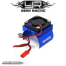Aluminum 540 Motor Heat Sink w/ Cooling Fan Blue