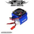 Aluminum 540 Motor Heat Sink w/ Cooling Fan Blue