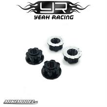 4MM ALUMINIUM WHEEL FLANGE LOCK NUT 4PCS FOR RC CAR BLACK