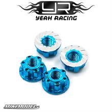 Dadi Ruota Flangiati EXTRA light Blu chiaro Yeah Racing