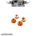 4MM ALUMINIUM WHEEL FLANGE LOCK NUT 4PCS FOR RC CAR ORANGE