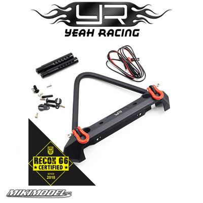 Aluminum Alloy Front Bumper w/LED Light For SCX10 II/TRX-4/