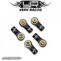 Aluminum Reversed Thread M3 Rod Ends 5pcs Black