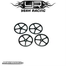 ALUMINUM SET UP WHEELS FOR 1:10 RC TOURING CAR (BK)
