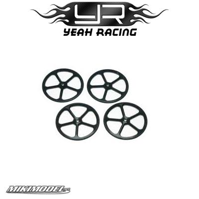 ALUMINUM SET UP WHEELS FOR 1:10 RC TOURING CAR (BK)