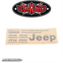 Metal Logo Decal Sheet for Axial SCX6 JEEP Wrangler JLU (Silver)