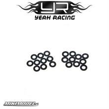 Yeah Racing Aluminum M3 Flat Washer 0.25mm 20pcs Black