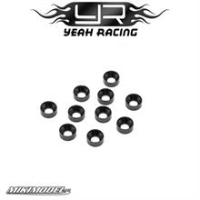 Aluminum M3 Flat Head Countersunk Washer Black 10 pcs
