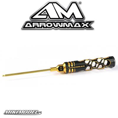 Ball Driver Hex Wrench 2.5 X 100mm Black Golden