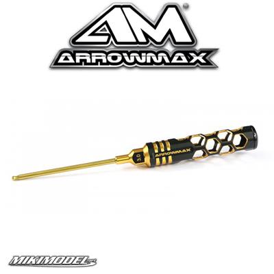 Ball Driver Hex Wrench 3.0 X 100mm Black Golden
