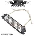 Intercooler in metallo nero con tubi trecciati